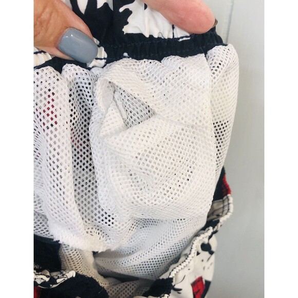 Planks Hawaiian Sz M Red White Blue Hibiscus Board Shorts Swimsuit Swim Trunk - Picture 11 of 11